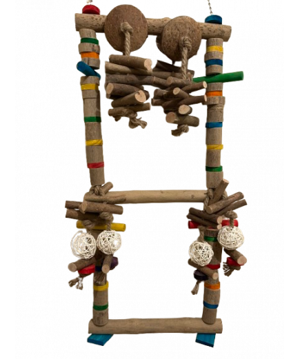 Parrot-Supplies Mega Natural Wood Activity Climbing Swing XXL Macaw Parrot Toy Parrot-Supplies Mega Natural Wood Activity Climbing Swing XXL Macaw Parrot Toy